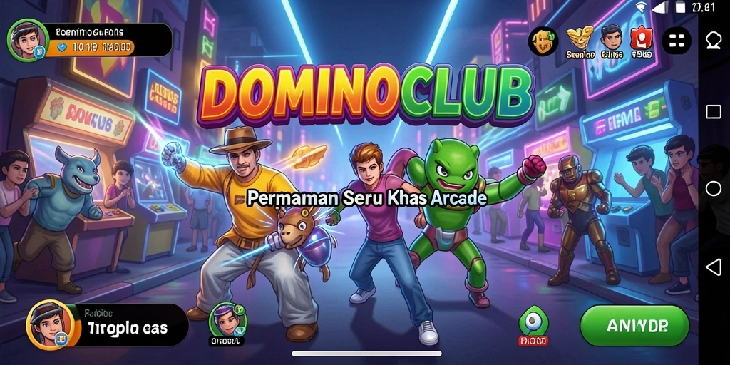 Screenshot game DOMINOCLUB menampilkan aksi gameplay Arcade yang seru.