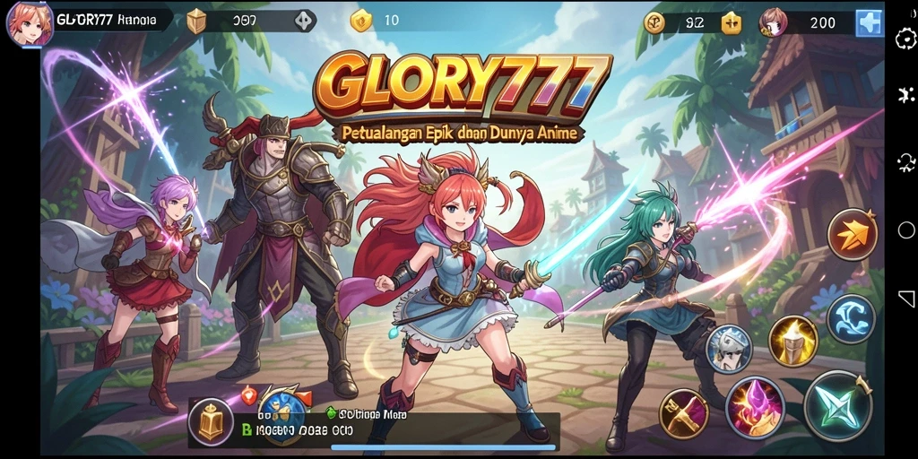 Tampilan mendebarkan dari gameplay GLORY777 yang penuh warna.