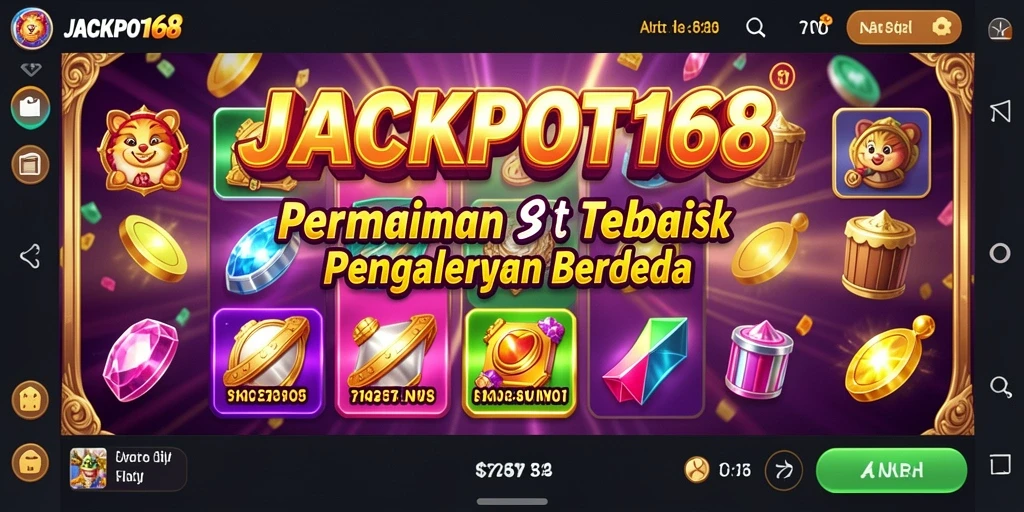 Tangkapan layar gameplay <strong>JACKPOT168</strong> yang mendebarkan dan penuh warna.