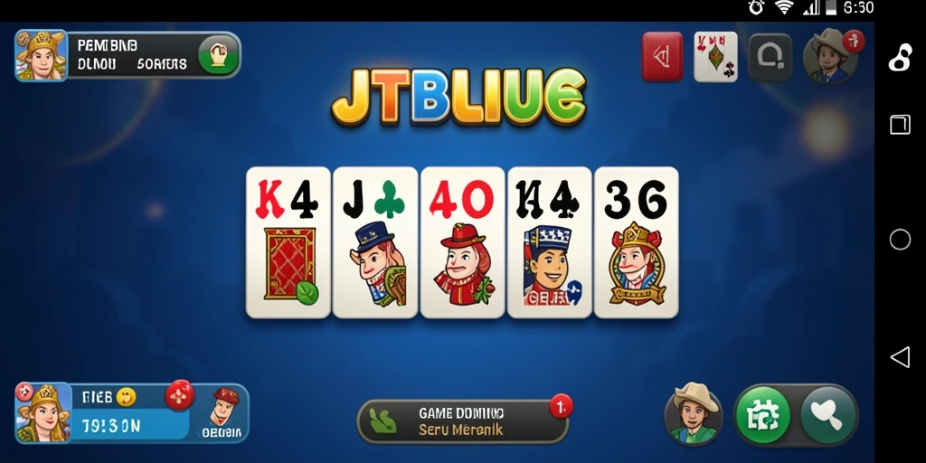 Tampilan seru gameplay Domino di JTBLUE.