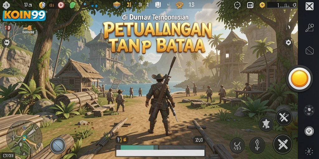 Tampilan gameplay KOIN99 dalam dunia terbuka yang menakjubkan.