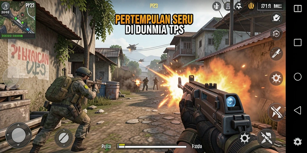 Gameplay PP123 yang intens dan menegangkan di medan perang TPS.