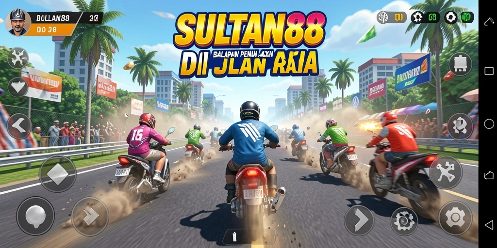 Gameplay Racing seru di SULTAN88 dengan grafis menakjubkan.