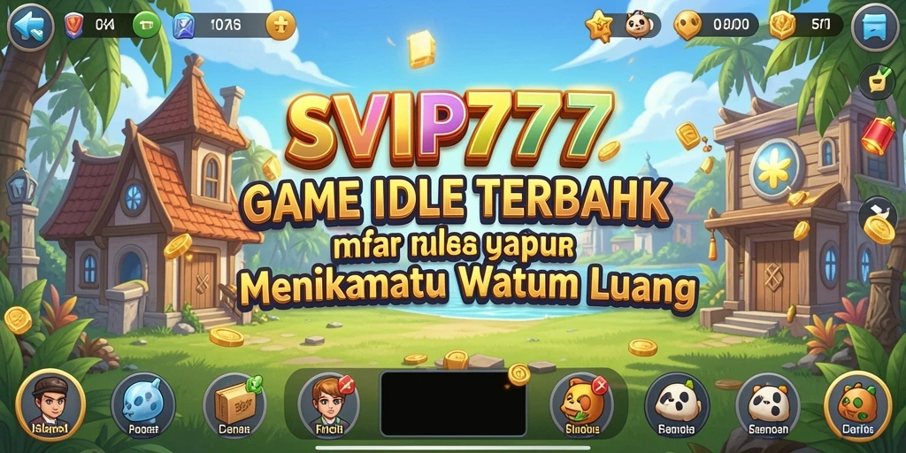 Screenshot gameplay SVIP777 menampilkan suasana santai dan mekanisme pengumpulan sumber daya.